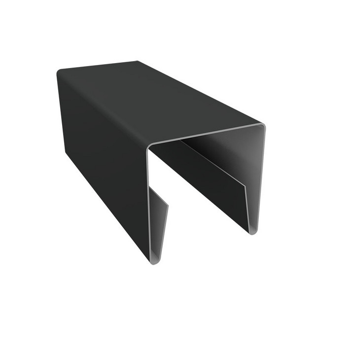 Планка П-образная заборная 20 0,5 Satin Matt RAL 7016 антрацитово-серый (2м)